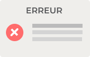 Représentation d'une interface d'erreur